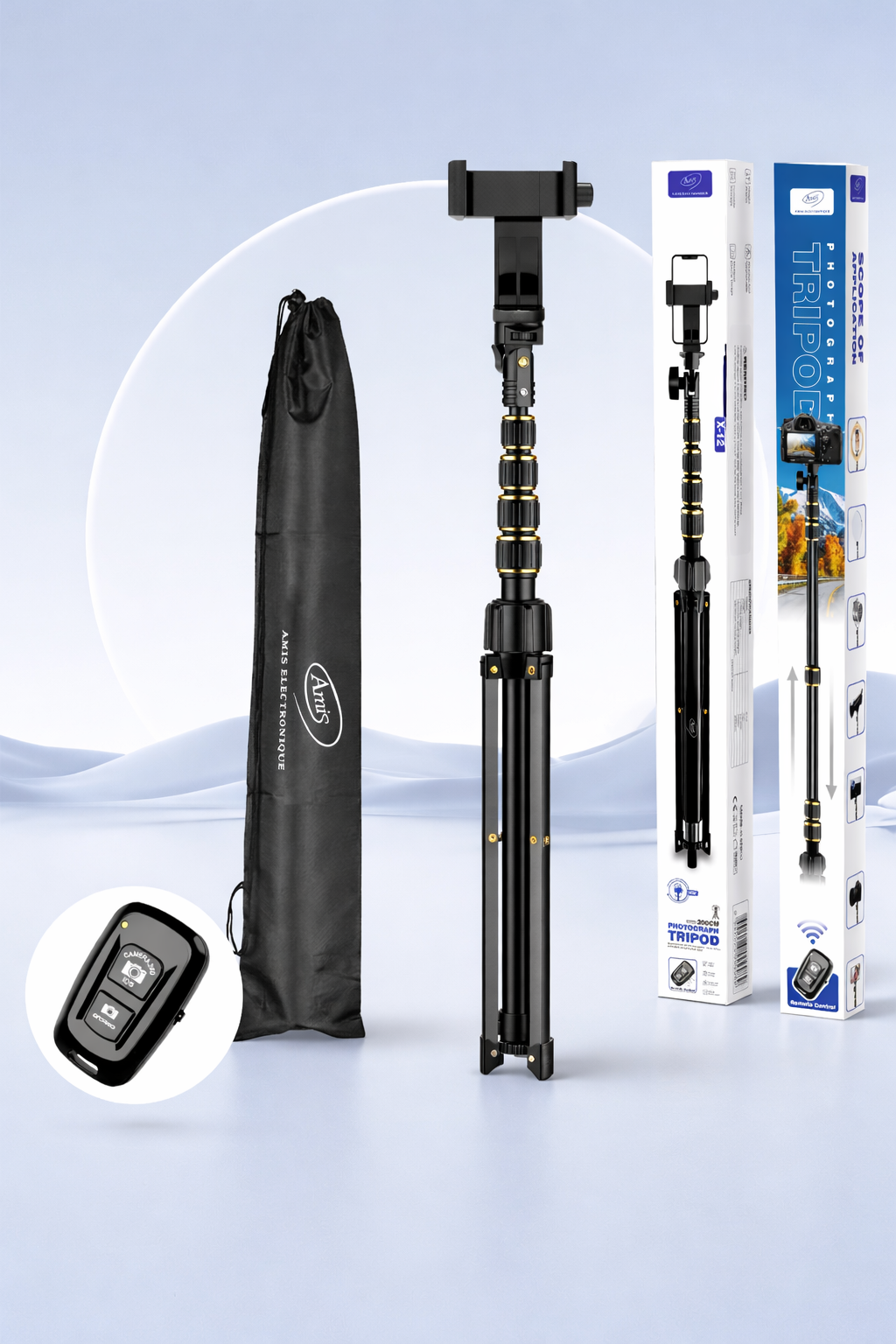 Trépied Professionnel X-12 avec Télécommande Bluetooth